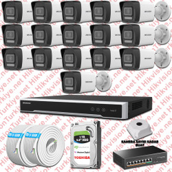 Hikvision İp 16 Kameralı Set 1080p Colorvu Mikrofonlu